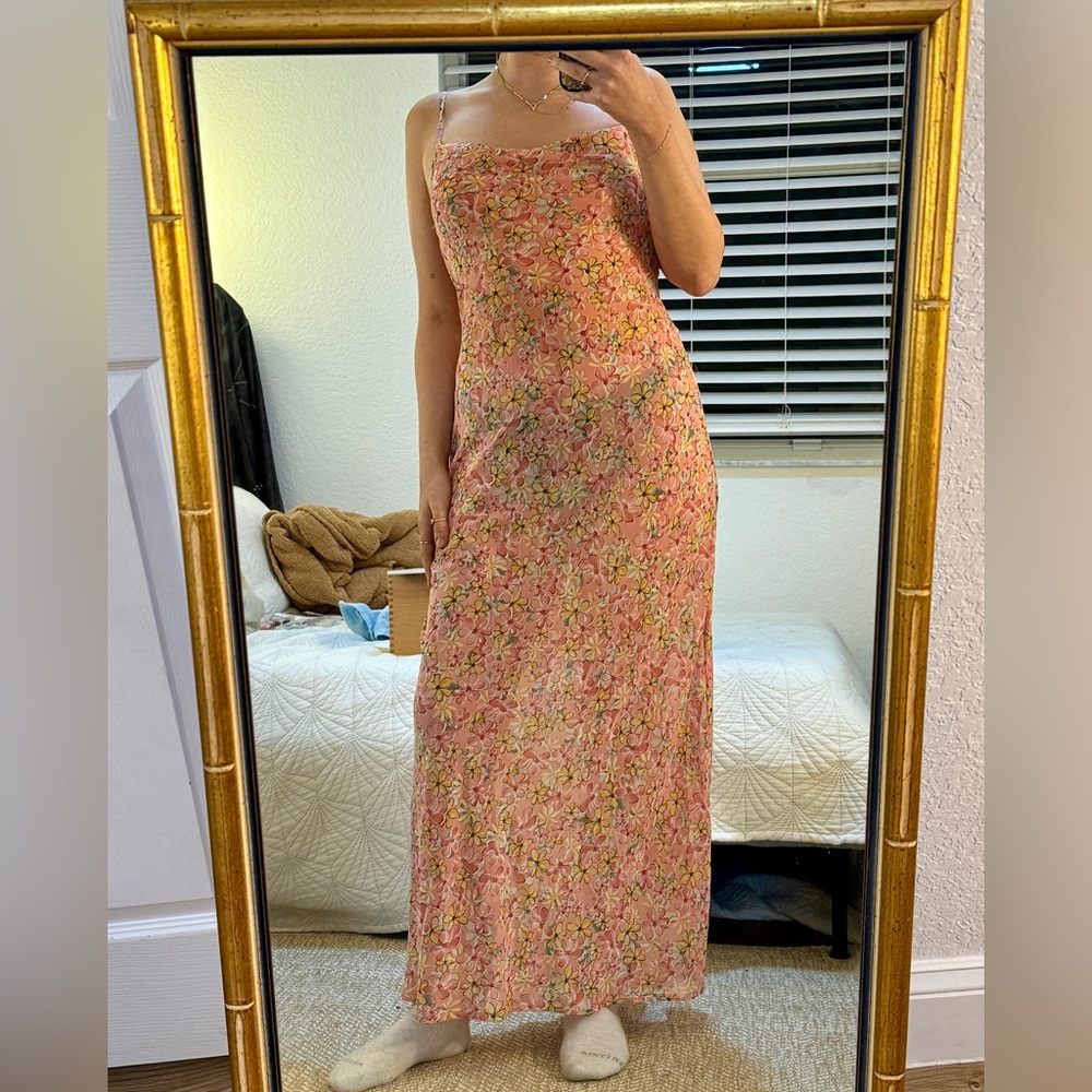 New with tags Vrg Girl Floral Maxi Slip Dress- Size Medium - Picture 3 of 8